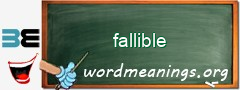WordMeaning blackboard for fallible